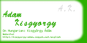 adam kisgyorgy business card